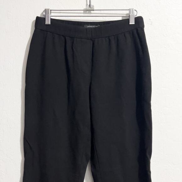 Lafayette 148 New York Pants Medium Pull On Trouser Elastic Black Office - Picture 2 of 7